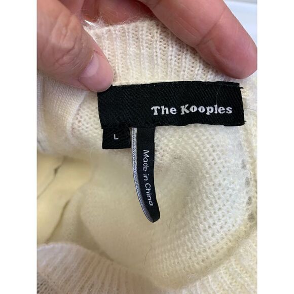 The Kooples Ivory Wool Mohair Blend Sweater Size L - Picture 10 of 13